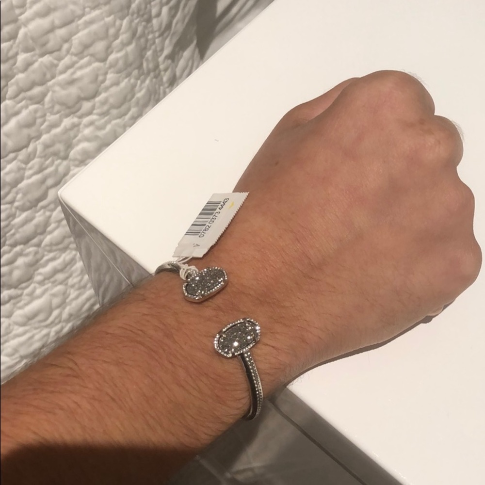 Kendra Scott silver/dark gray bracelet